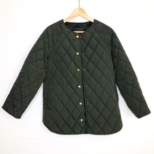 & Other Stories Olive green quilted jacket